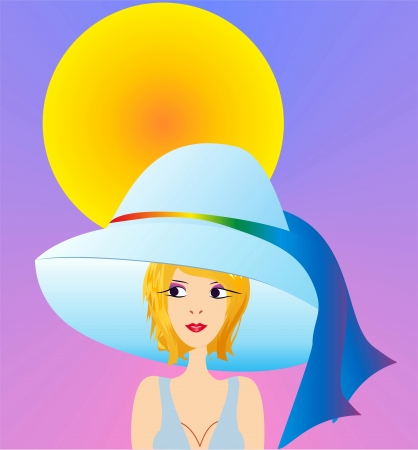 Solar girlのイラスト素材