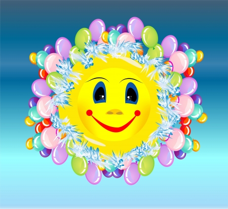 cheerful sunのイラスト素材