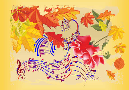 Fall music,のイラスト素材
