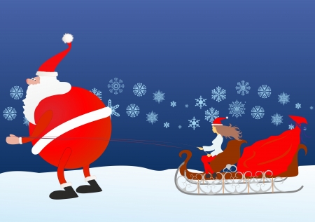 Santa Claus is comingのイラスト素材