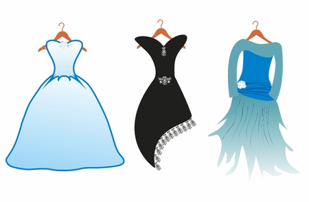 three dresses,のイラスト素材