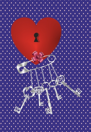 Key to the heart,のイラスト素材