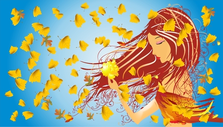 Mrs. autumn,のイラスト素材