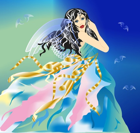 woman angelのイラスト素材