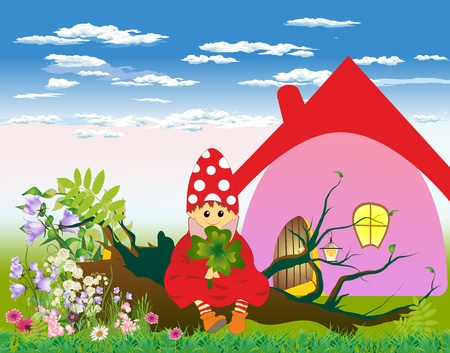 Rest front of the houseのイラスト素材