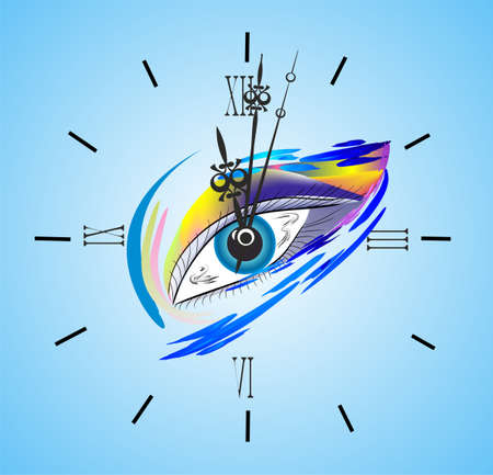 clock eyeのイラスト素材