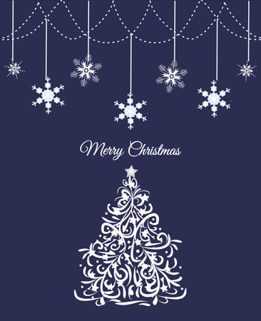 composition with christmas tree inscription for christmasのイラスト素材