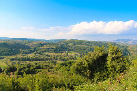 Mountain landscape. Beautiful summer landscape in the mountains.の写真素材