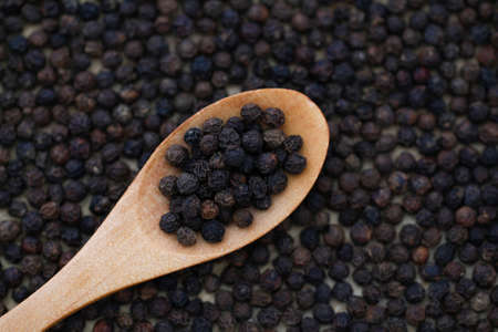 Black peppercorn background. Food background. Black pepper.の写真素材