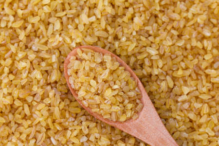 Healthy dieting bulgur wheat. Bulgur wheat background.