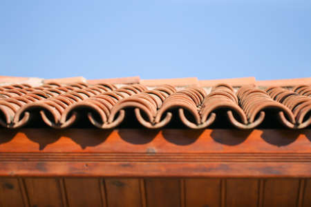 Red clay roof tiles.