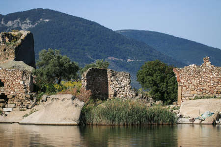 Salt Bafa Lake landscape with great nature - Mugla - Turkey. Latmos.の写真素材