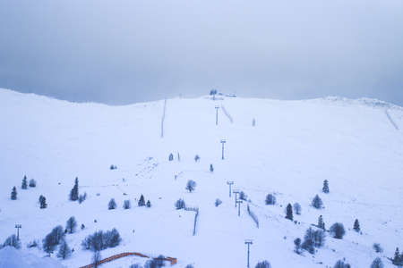 Skiing at the ski resort. Uludag is the ancient Mysian Olympus and Bithynian Olympus, a mountain in...