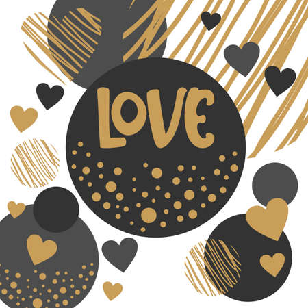 Phrase for Valentine's day. Romantic typography poster with modern brush calligraphy. Vector illustration. Isolated on white background.のイラスト素材