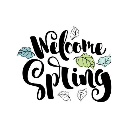 Spring sale background with beautiful flowers. Vector illustration. Frame with colors and words.のイラスト素材