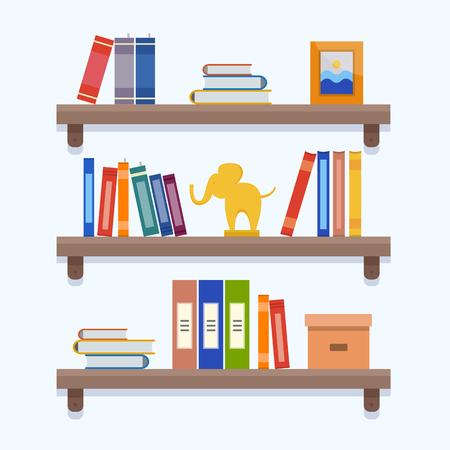 Shelves with bookのイラスト素材