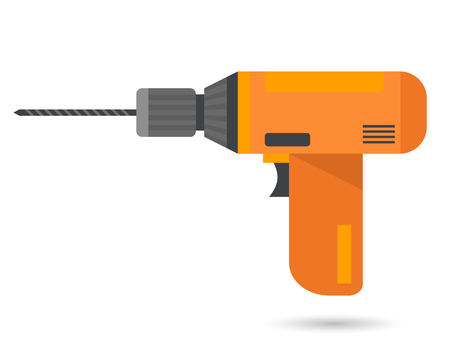 Drill on white background.のイラスト素材