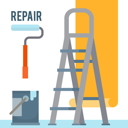 Room repair in home.のイラスト素材