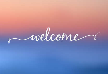 Blurred background with welcome letter. Vector illustrationのイラスト素材