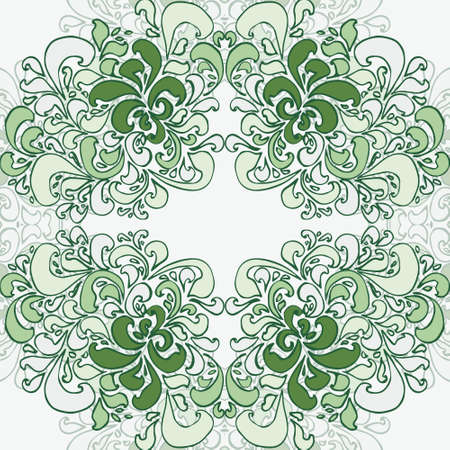 green foliage. pattern. tileのイラスト素材