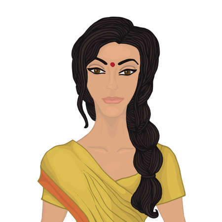 Indian womanのイラスト素材