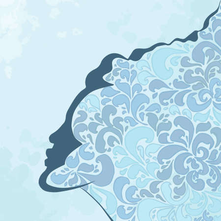 woman in water textureのイラスト素材