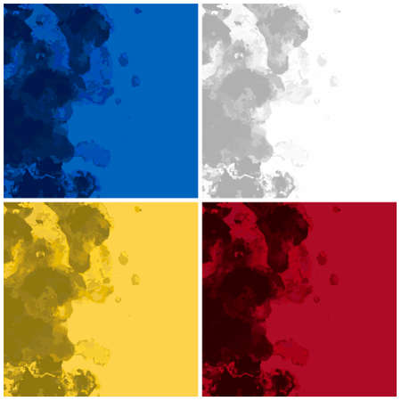 watercolor background smoke (water, air, earth, fire)のイラスト素材