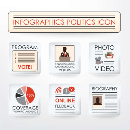 Infographics politics icon (newspaper). The image can be used for your business, presentations, projects, promotionのイラスト素材