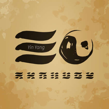 Yin Yang vector set of iconsのイラスト素材