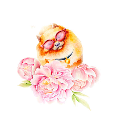 Watercolor greeting card. The image can be used as a postcard from March 8の写真素材