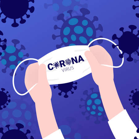 vector illustration concept coronavirus 2019-nCoVのイラスト素材