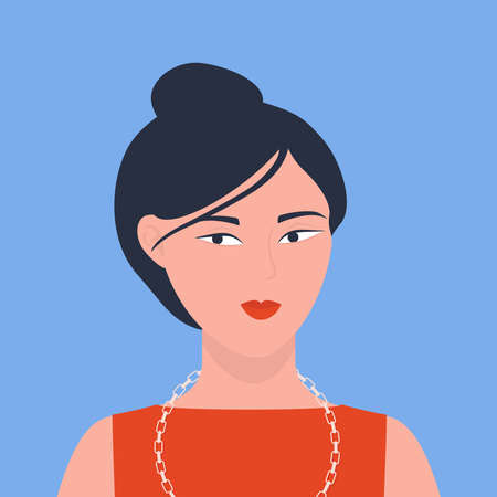girl profile on isolated backgroundのイラスト素材