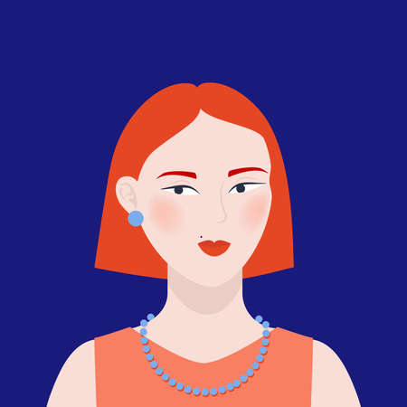 girl profile on isolated backgroundのイラスト素材