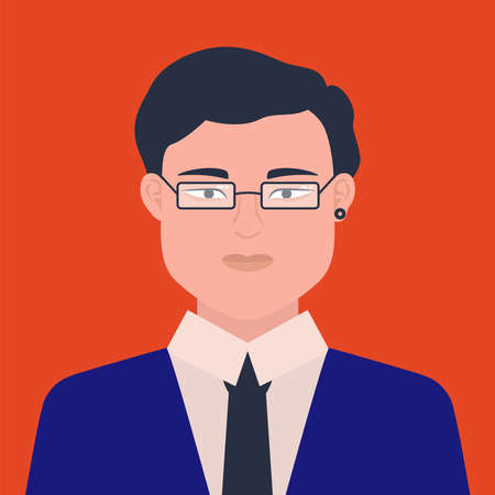 man profile on isolated backgroundのイラスト素材