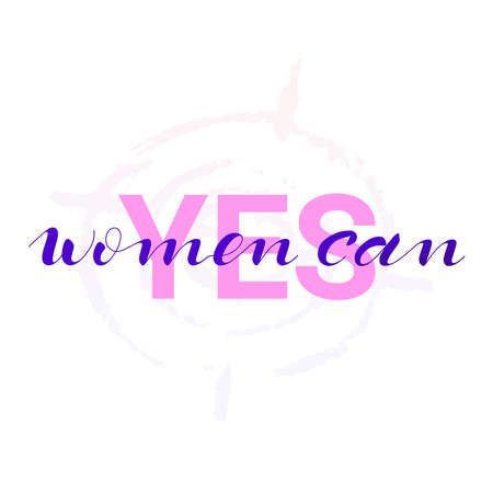 Vector symbol of a woman. A call for gender equality. Poster lettering girl power.のイラスト素材