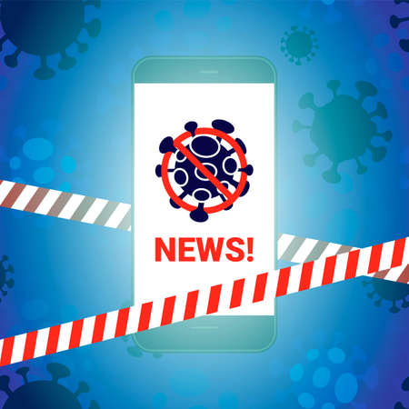 Vector illustration stop coronovirus. Concept of coronavirus quarantine 2019-nCoV.のイラスト素材