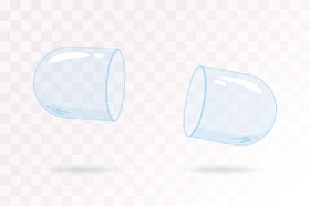 glass capsule isolated from background vector illustrationのイラスト素材