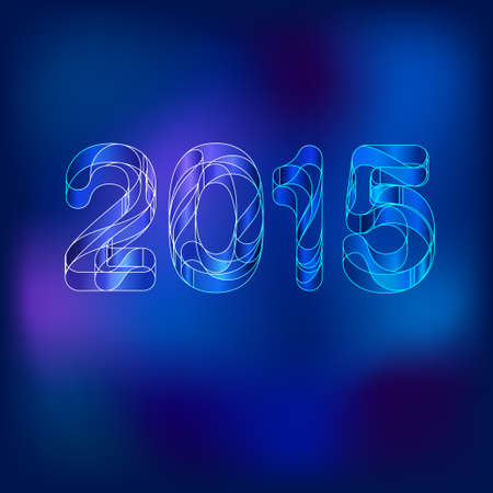 Happy new year 2015. Abstract vector backgroundのイラスト素材