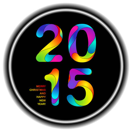 Happy new year 2015. Abstract Christmas vector backgroundのイラスト素材