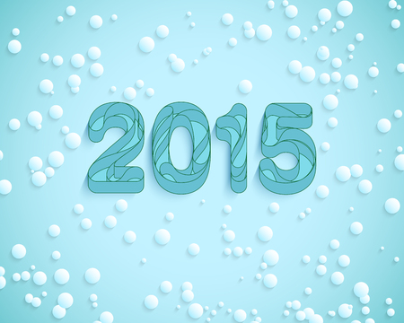 Happy new year 2015. Abstract Christmas vector background