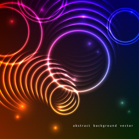 Abstract background of colored circlesのイラスト素材