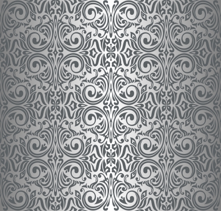 Silver luxury vintage wallpaperのイラスト素材