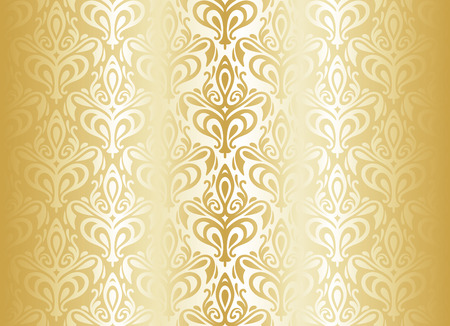 Bright gold luxury vintage wallpaper のイラスト素材