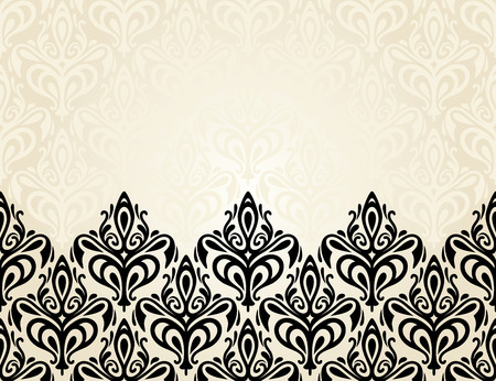 Pale Fashionable ecru and black invitation design backgroundのイラスト素材
