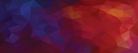 Low poly background facet triangular red purplle blue banner backgroundのイラスト素材