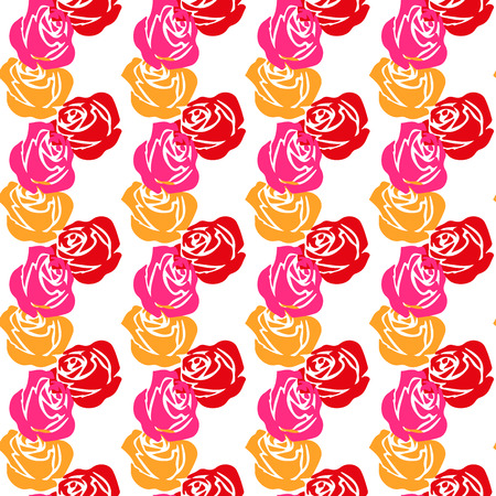 Wallpaper pattern with of collection colorful rosesのイラスト素材