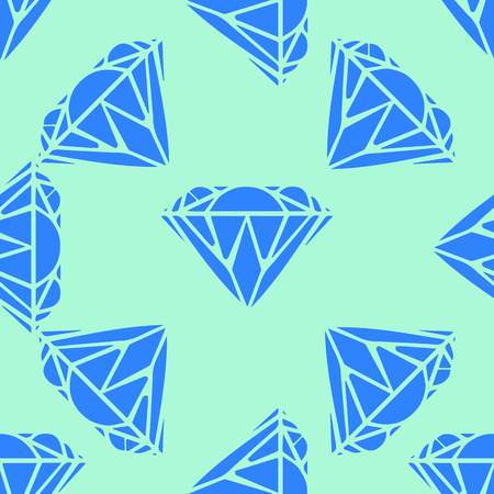 Blue diamonds vector seamless on blue background. Wallpaper texture pattern graphic illustration.のイラスト素材