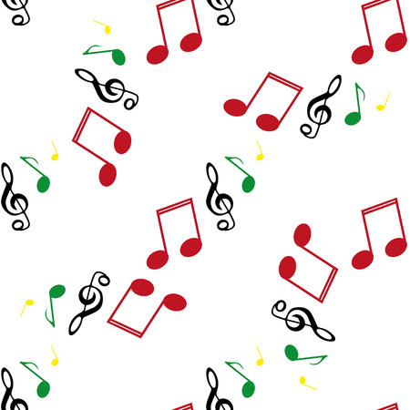 Seamless vector pattern with music notes.のイラスト素材