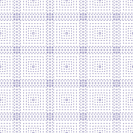 Seamless pattern with geometric ornament. Geometrical figures and lines. Rectangle shapes illustration. Repeated polygons background. Mosaic motif. Grid wallpaper. Digital paper for print. Vector art.のイラスト素材