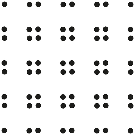 Black and white seamless polka dot pattern vectorのイラスト素材
